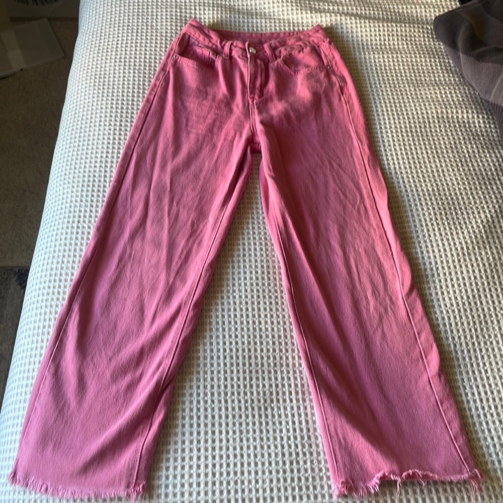 pink jeans ! size xs but for a size 25